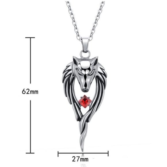 ❤️Retro domineering crystal wolf head pendant necklace for women/men, N90201P159 - Picture 5 of 7